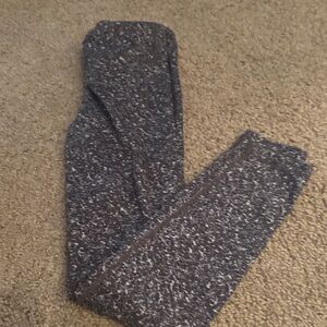 Athleta Girl Chit Chat Tight Leggings - Black and White speckled M/8-10